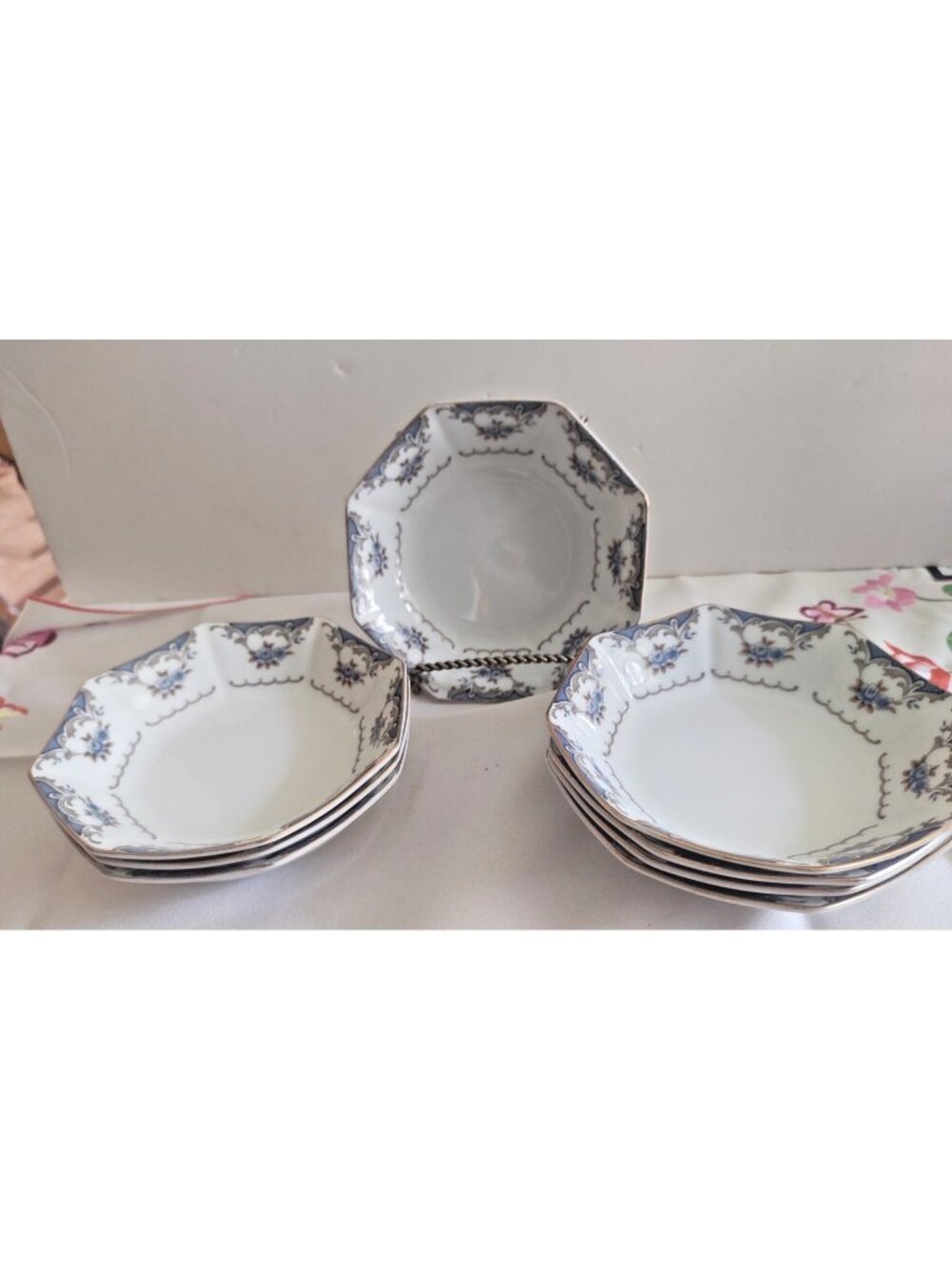 Octogonal Fruit/Dessert Bowls 5 1/2" Versailles by Harmony House Set of 4